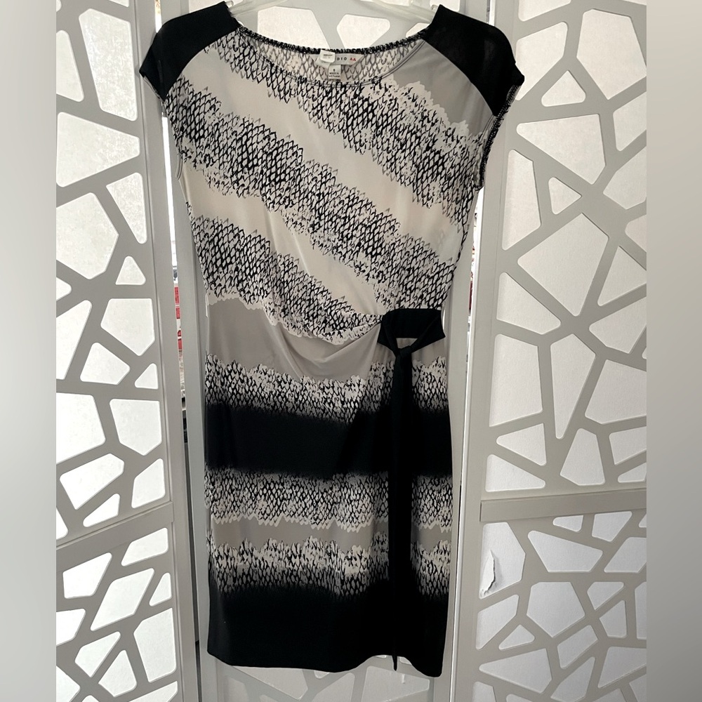 AA Studio - Black\White\Gray\Snakeskin 
Diagonal Striped - Women’s Size 8